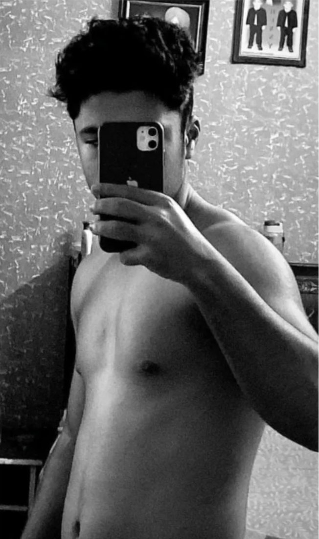 Before photo from a client fitness transformation